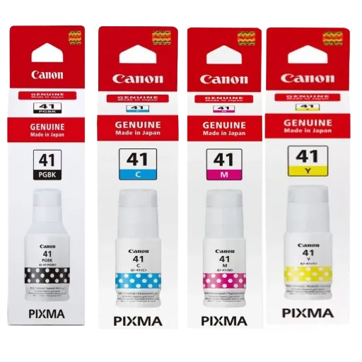 Canon GI-41 Original Ink Bottle Set – Black/Cyan/Magenta/Yellow