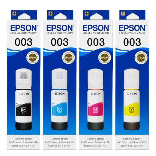 Epson 003 Original Ink Bottle Set – Black/Cyan/Magenta/Yellow