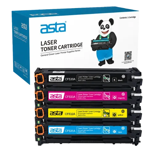 ASTA 205A Compatible Toner Cartridge Set (Replacement for HP CF530A / CF531A / CF532A / CF533A) – Black/Cyan/Magenta/Yellow