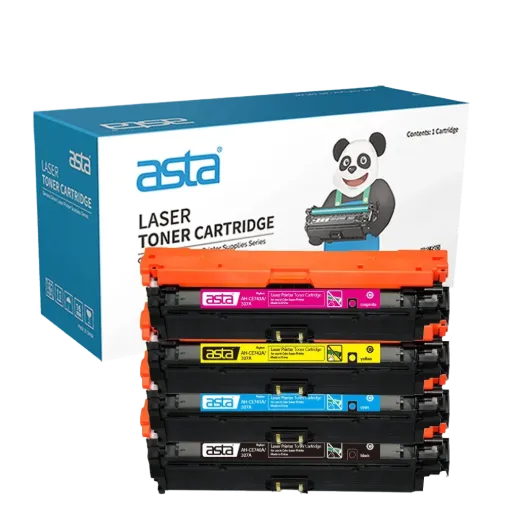 ASTA 307A Compatible Toner Cartridge Set (Replacement for HP CE740A / CE741A / CE742A / CE743A) – Black/Cyan/Magenta/Yellow