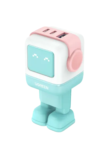 UGREEN 35855 Nexode RG 65W 3-Port GaN Fast Charger Pink Blue EU