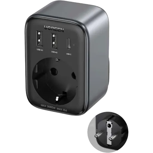 UGREEN 90613 30W Outlet Extender EU (2A1C)