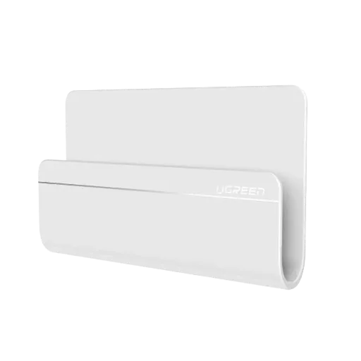 UGREEN 30394 Adhesive Wall Mount Cell Phone Charging Holder For Phone White