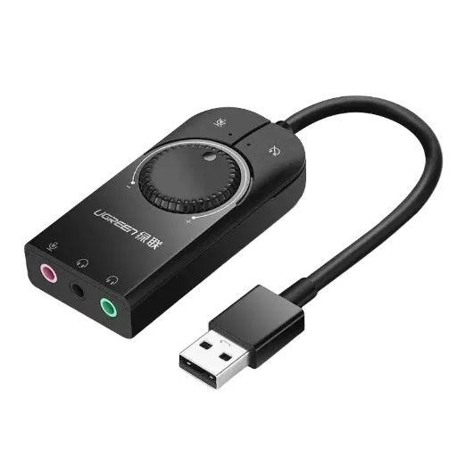 UGREEN 40964 USB External Stereo Sound Adapter 15cm Black