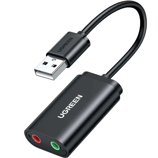 UGREEN 30724 USB 2.0 External Sound Adapter Black