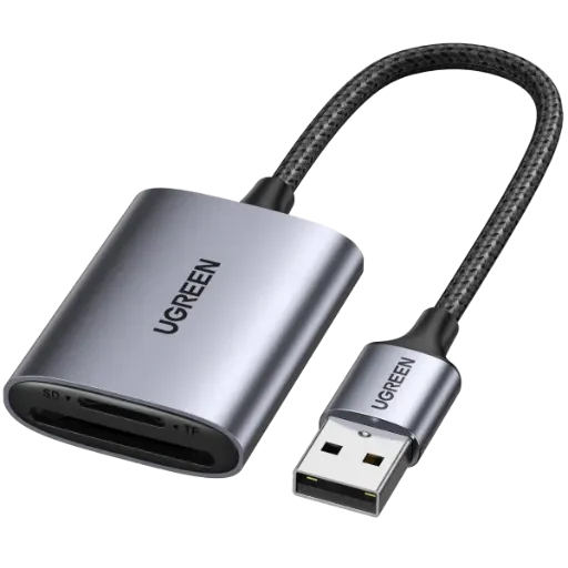 UGREEN 80887 USB-A to SD/TF Memory Card Reader Alu Case