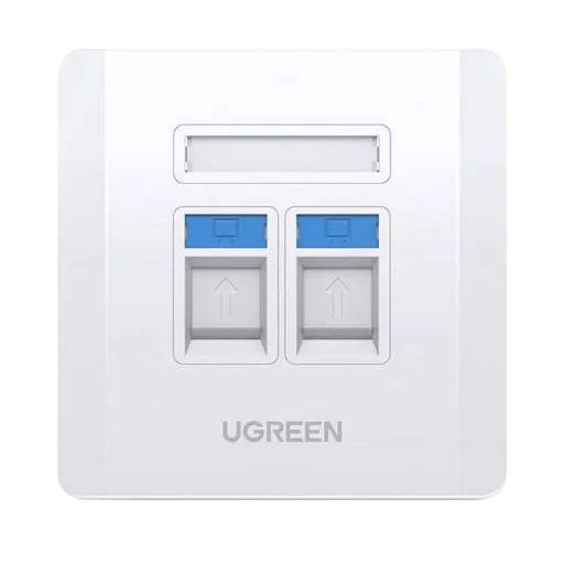 UGREEN 80182 Dual Port Wall Plate 1 PCs/Bag