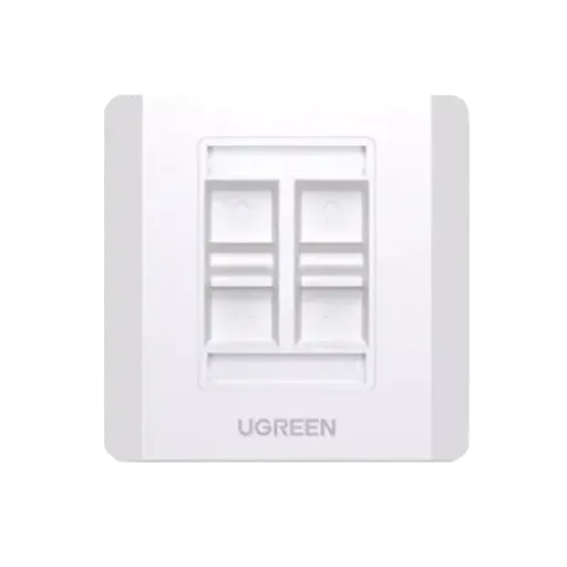 UGREEN 80443 Quadruple-Port Wall Plate 1 PC