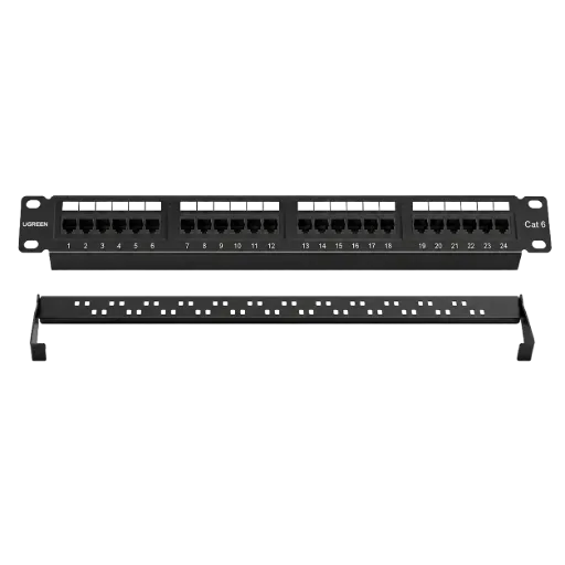 UGREEN 70423 Cat 6 1U 24-Port UTP Patch Panel