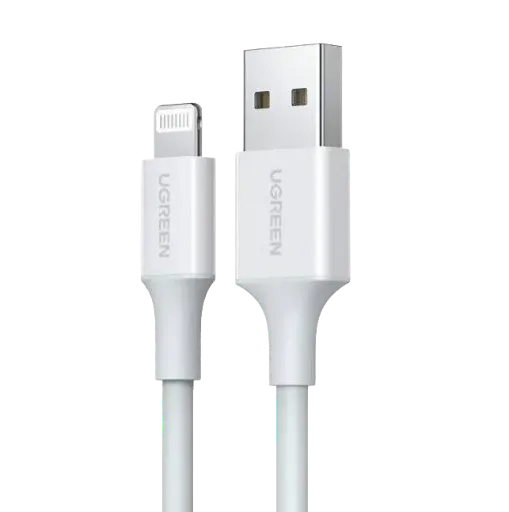 UGREEN 20730 USB-A Male to Lightning Male Cable Nickel Plating ABS Shell 2m