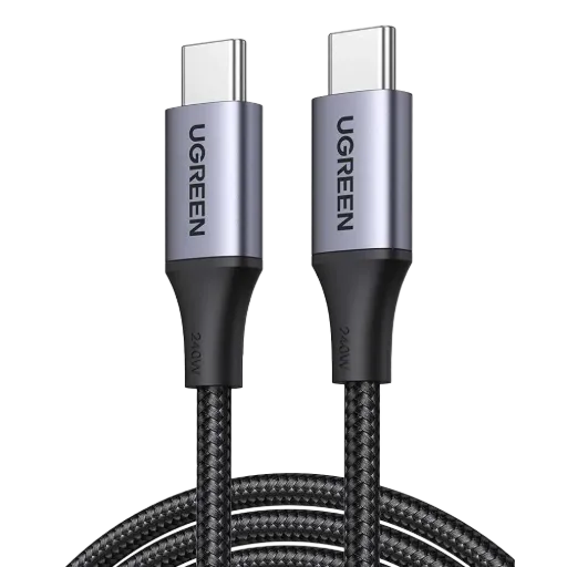 UGREEN 90440 USB-C to USB-C Cable 240W Aluminum Case Braid 2m Space Gray