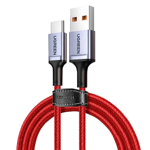 UGREEN 20527 USB 2.0 to Type-C 6A Aluminium Alloy Cable 1m Red