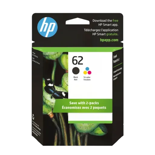 HP 62 Black XL & Tri-color Ink Cartridge Bundle