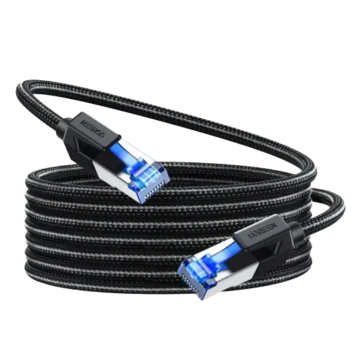UGREEN 30795 Cat8 Pure Copper Ethernet Cable Braided 10m (Black)