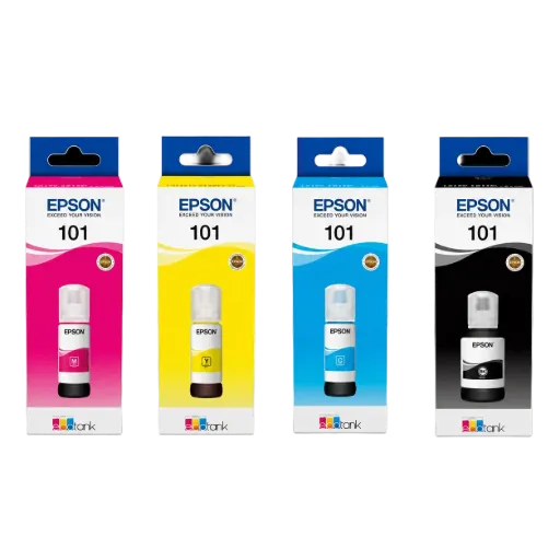 Epson 101 Original Ink Bottle Set (Black/Cyan/Magenta/Yellow)