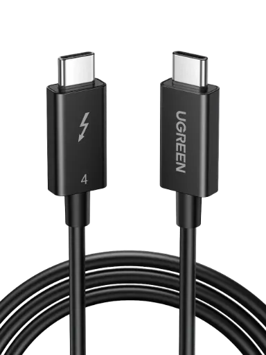 UGREEN 30389 USB-C to USB-C Thunderbolt 4 Cable - 0.8m (Black)