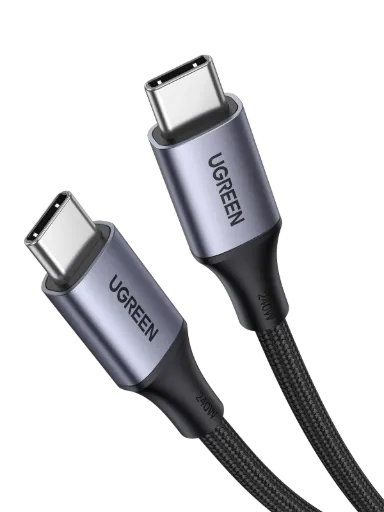 UGREEN 15311 USB-C to USB-C PD Fast Charging Cable - 1m Space Gray