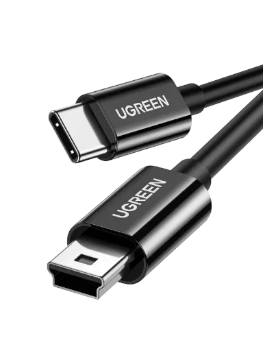 UGREEN 50445 USB-C to Mini USB Male to Male Cable - 1m Black