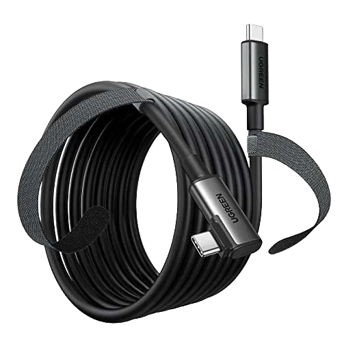 UGREEN 90629 Right Angle USB-C to USB-C Link Cable - 5m Black